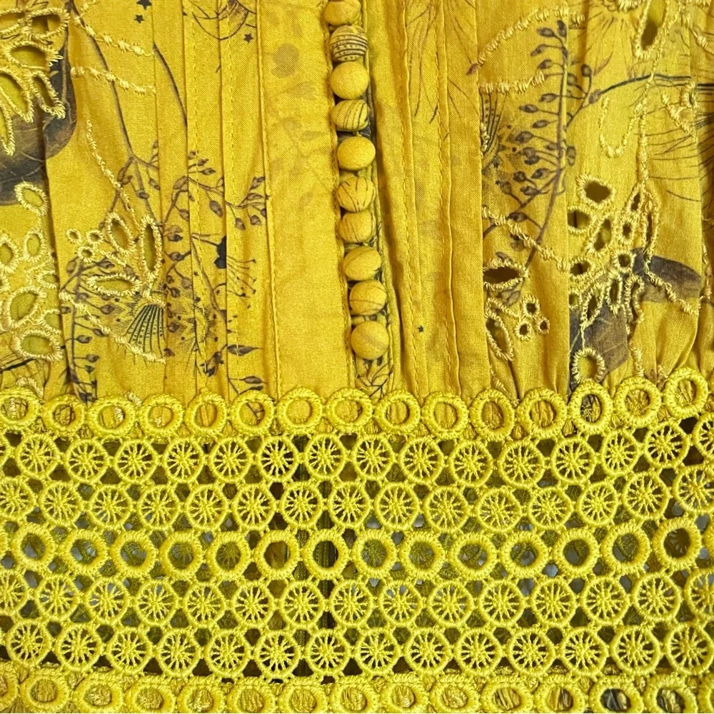 NWT ALLSAINTS Women’s Sia Demoir Broderie Dress Olive - US4 - Picture 7 of 13